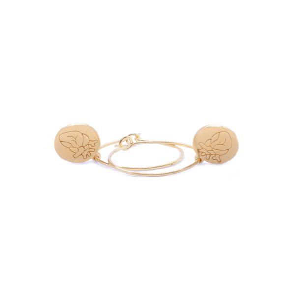 Hoops slim 2 cm Bonheur oro